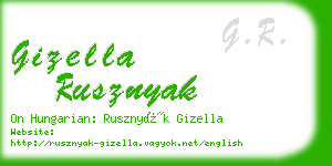 gizella rusznyak business card